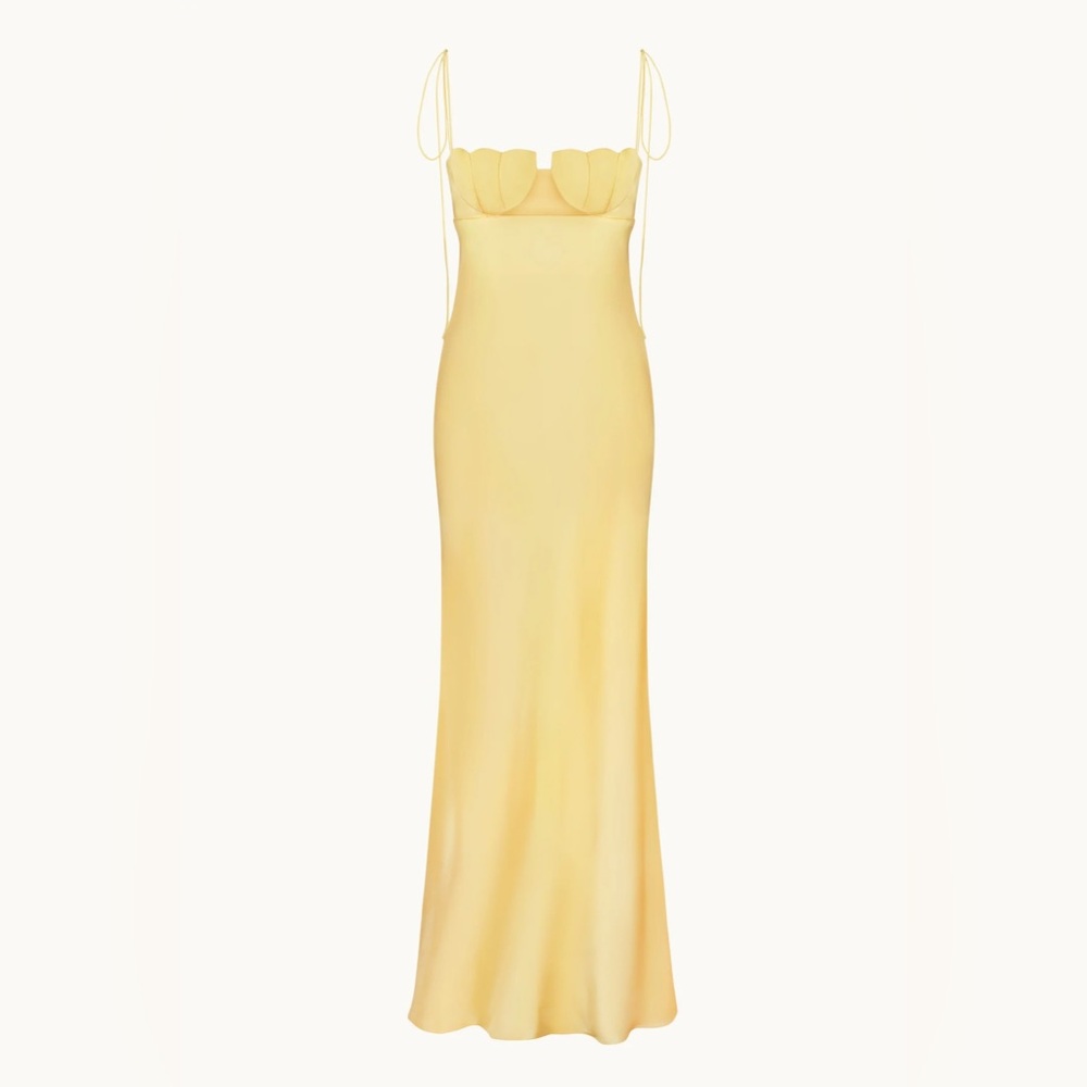 Anna October Tulip Dress - Yellow - Size M